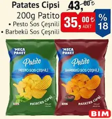 PATİTO PATATES CİPSİ 200 G
